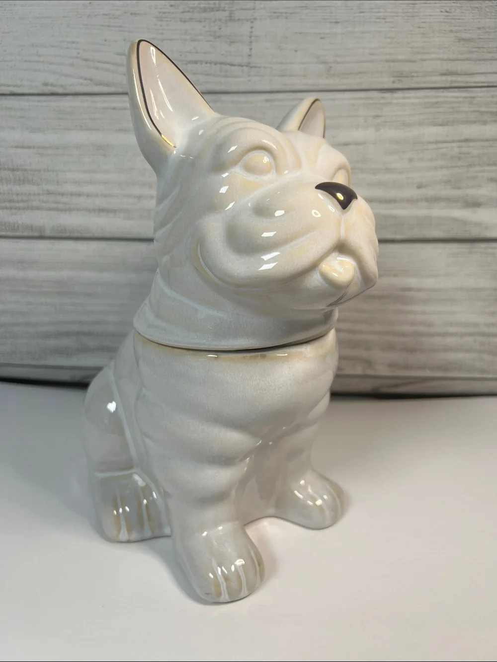 *****SOLD******Cravings by Chrissy Teigen French Bulldog Stoneware Cookie Jar